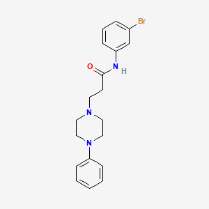 molecular formula C19H22BrN3O B11109057 N-(3-bromophenyl)-3-(4-phenylpiperazin-1-yl)propanamide 