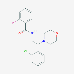 molecular formula C19H20ClFN2O2 B11109075 N-[2-(2-chlorophenyl)-2-(morpholin-4-yl)ethyl]-2-fluorobenzamide 