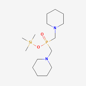 molecular formula C15H33N2O2PSi B11109077 Trimethylsilyl bis(piperidin-1-ylmethyl)phosphinate 