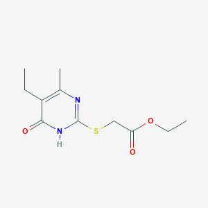 Ethyl [(5-ethyl-4-methyl-6-oxo-1,6-dihydropyrimidin-2-yl)sulfanyl]acetate