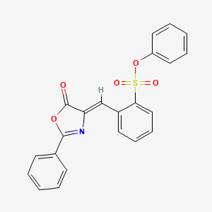 phenyl 2-[(Z)-(5-oxo-2-phenyl-1,3-oxazol-4(5H)-ylidene)methyl]benzenesulfonate