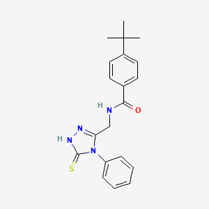 4-tert-butyl-N-[(4-phenyl-5-sulfanyl-4H-1,2,4-triazol-3-yl)methyl]benzamide