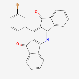 molecular formula C25H12BrNO2 B11109138 11-(3-Bromophenyl)indeno[2,3-e]indeno[3,2-b]pyridine-10,12-dione 