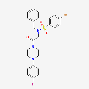 molecular formula C25H25BrFN3O3S B11109140 N-benzyl-4-bromo-N-{2-[4-(4-fluorophenyl)piperazin-1-yl]-2-oxoethyl}benzenesulfonamide 