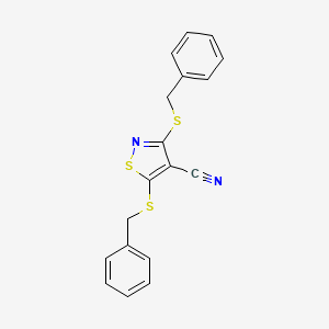 3,5-Bis(benzylsulfanyl)-1,2-thiazole-4-carbonitrile