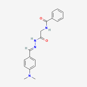 N-(2-{(2E)-2-[4-(dimethylamino)benzylidene]hydrazino}-2-oxoethyl)benzamide