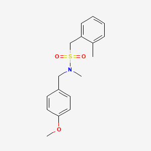 molecular formula C17H21NO3S B11109179 N-(4-methoxybenzyl)-N-methyl-1-(2-methylphenyl)methanesulfonamide 