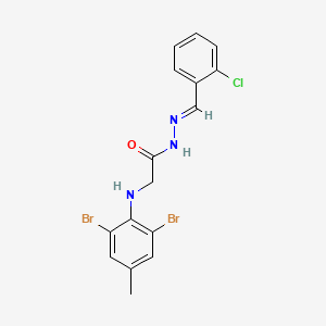 N'-[(E)-(2-Chlorophenyl)methylidene]-2-[(2,6-dibromo-4-methylphenyl)amino]acetohydrazide