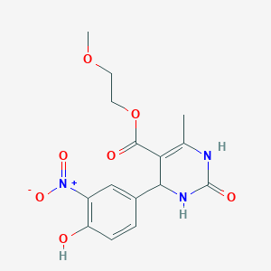 2-Methoxyethyl 4-(4-hydroxy-3-nitrophenyl)-6-methyl-2-oxo-1,2,3,4-tetrahydropyrimidine-5-carboxylate