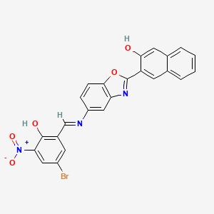 3-(5-{[(E)-(5-bromo-2-hydroxy-3-nitrophenyl)methylidene]amino}-1,3-benzoxazol-2-yl)naphthalen-2-ol