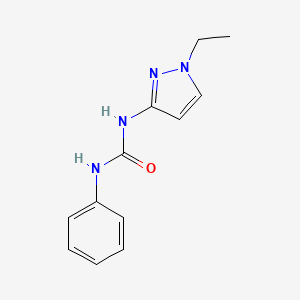 molecular formula C12H14N4O B11109233 1-(1-ethyl-1H-pyrazol-3-yl)-3-phenylurea 