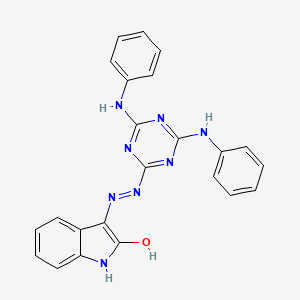 3-[(4,6-Bis-phenylamino-[1,3,5]triazin-2-yl)-hydrazono]-1,3-dihydro-indol-2-one