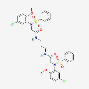 2-[5-Chloro-2-methoxy(phenylsulfonyl)anilino]-N-[3-({2-[5-chloro-2-methoxy(phenylsulfonyl)anilino]acetyl}amino)propyl]acetamide