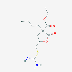 Ethyl 3-butyl-5-[(carbamimidoylsulfanyl)methyl]-2-oxooxolane-3-carboxylate