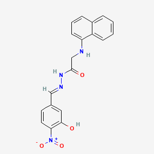 N'-[(E)-(3-Hydroxy-4-nitrophenyl)methylidene]-2-[(naphthalen-1-YL)amino]acetohydrazide