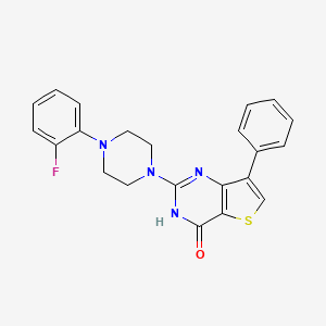 molecular formula C22H19FN4OS B11109334 2-[4-(2-fluorophenyl)piperazin-1-yl]-7-phenylthieno[3,2-d]pyrimidin-4(3H)-one 