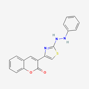 3-[(2E)-2-(2-phenylhydrazinylidene)-2,3-dihydro-1,3-thiazol-4-yl]-2H-chromen-2-one