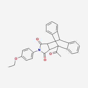 1-Acetyl-17-(4-ethoxyphenyl)-17-azapentacyclo[6.6.5.0~2,7~.0~9,14~.0~15,19~]nonadeca-2,4,6,9,11,13-hexaene-16,18-dione (non-preferred name)