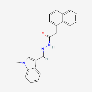 molecular formula C22H19N3O B11109426 N'-[(E)-(1-methyl-1H-indol-3-yl)methylidene]-2-(naphthalen-1-yl)acetohydrazide 