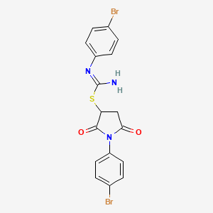 1-(4-bromophenyl)-2,5-dioxopyrrolidin-3-yl N'-(4-bromophenyl)carbamimidothioate