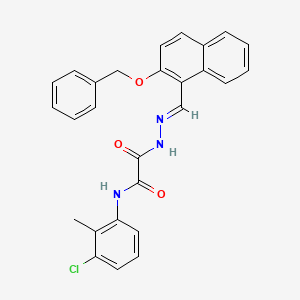 molecular formula C27H22ClN3O3 B11109437 2-[(2E)-2-{[2-(benzyloxy)naphthalen-1-yl]methylidene}hydrazinyl]-N-(3-chloro-2-methylphenyl)-2-oxoacetamide 