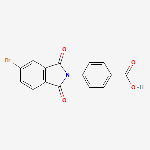 molecular formula C15H8BrNO4 B11109456 4-(5-bromo-1,3-dioxo-1,3-dihydro-2H-isoindol-2-yl)benzoic acid 