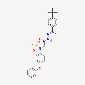 N-({N'-[(1E)-1-(4-Tert-butylphenyl)ethylidene]hydrazinecarbonyl}methyl)-N-(4-phenoxyphenyl)methanesulfonamide