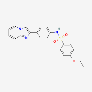 molecular formula C21H19N3O3S B11109475 4-ethoxy-N-[4-(imidazo[1,2-a]pyridin-2-yl)phenyl]benzenesulfonamide 