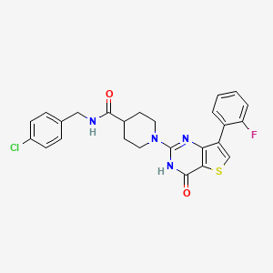 N-(4-chlorobenzyl)-1-[7-(2-fluorophenyl)-4-oxo-3,4-dihydrothieno[3,2-d]pyrimidin-2-yl]piperidine-4-carboxamide