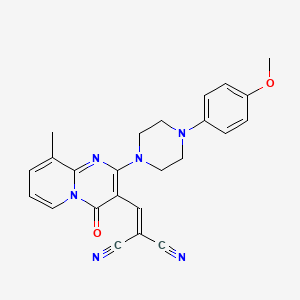 2-({2-[4-(4-methoxyphenyl)piperazin-1-yl]-9-methyl-4-oxo-4H-pyrido[1,2-a]pyrimidin-3-yl}methylidene)propanedinitrile