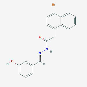 2-(4-bromonaphthalen-1-yl)-N'-[(E)-(3-hydroxyphenyl)methylidene]acetohydrazide