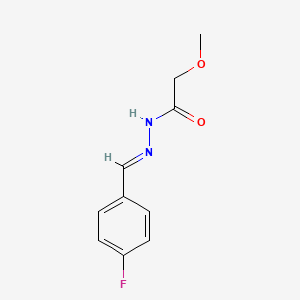 molecular formula C10H11FN2O2 B11109492 N'-[(E)-(4-Fluorophenyl)methylidene]-2-methoxyacetohydrazide 