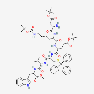 molecular formula C67H90N8O13S B11109499 2,15-Pentaazanonadecane-1,19-dioate 