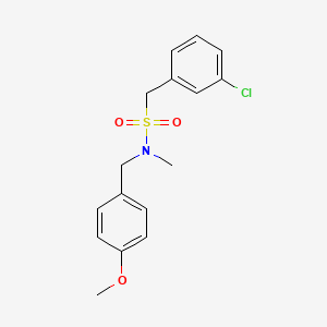 molecular formula C16H18ClNO3S B11109508 1-(3-chlorophenyl)-N-(4-methoxybenzyl)-N-methylmethanesulfonamide 