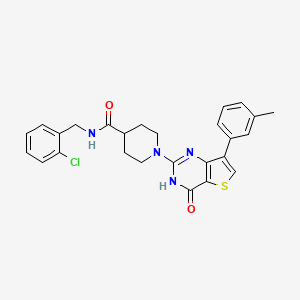 N-(2-chlorobenzyl)-1-[7-(3-methylphenyl)-4-oxo-3,4-dihydrothieno[3,2-d]pyrimidin-2-yl]piperidine-4-carboxamide