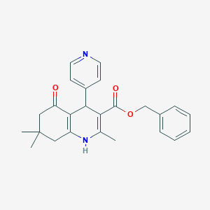 Benzyl 2,7,7-trimethyl-5-oxo-4-(pyridin-4-yl)-1,4,5,6,7,8-hexahydroquinoline-3-carboxylate