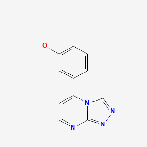 molecular formula C12H10N4O B11109609 5-(3-Methoxyphenyl)-[1,2,4]triazolo[4,3-a]pyrimidine 