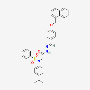 N-({N'-[(E)-{4-[(Naphthalen-1-YL)methoxy]phenyl}methylidene]hydrazinecarbonyl}methyl)-N-[4-(propan-2-YL)phenyl]benzenesulfonamide