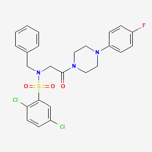 molecular formula C25H24Cl2FN3O3S B11109659 N-benzyl-2,5-dichloro-N-{2-[4-(4-fluorophenyl)piperazin-1-yl]-2-oxoethyl}benzenesulfonamide 