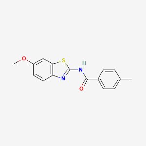 molecular formula C16H14N2O2S B11109672 N-(6-methoxy-1,3-benzothiazol-2-yl)-4-methylbenzamide 