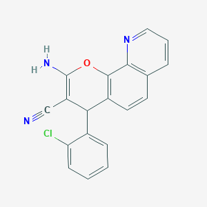 2-amino-4-(2-chlorophenyl)-4H-pyrano[3,2-h]quinoline-3-carbonitrile