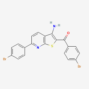 molecular formula C20H12Br2N2OS B11109698 [3-Amino-6-(4-bromophenyl)thieno[2,3-b]pyridin-2-yl](4-bromophenyl)methanone 