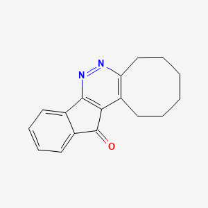 molecular formula C17H16N2O B11109711 1,2,3,4,5,6-hexahydro-13H-cycloocta[c]indeno[2,1-e]pyridazin-13-one 