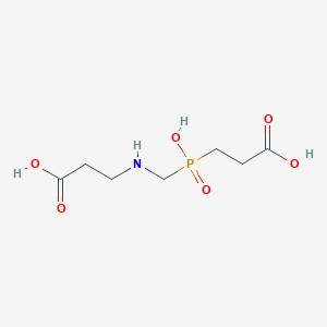 molecular formula C7H14NO6P B11109721 N-{[(2-carboxyethyl)(hydroxy)phosphoryl]methyl}-beta-alanine 