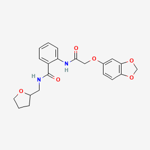 2-{[(1,3-benzodioxol-5-yloxy)acetyl]amino}-N-(tetrahydrofuran-2-ylmethyl)benzamide