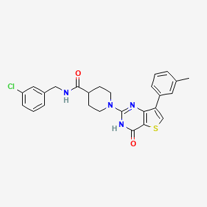 N-(3-chlorobenzyl)-1-(4-oxo-7-(m-tolyl)-3,4-dihydrothieno[3,2-d]pyrimidin-2-yl)piperidine-4-carboxamide