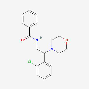 molecular formula C19H21ClN2O2 B11109736 N-[2-(2-chlorophenyl)-2-(morpholin-4-yl)ethyl]benzamide 