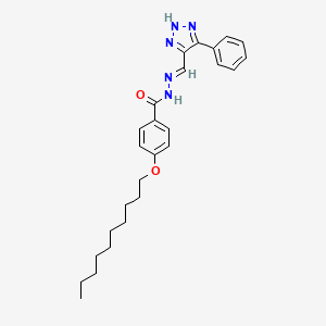 4-(decyloxy)-N'-[(E)-(4-phenyl-1H-1,2,3-triazol-5-yl)methylidene]benzohydrazide