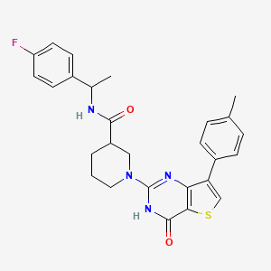 N-[1-(4-fluorophenyl)ethyl]-1-[7-(4-methylphenyl)-4-oxo-3,4-dihydrothieno[3,2-d]pyrimidin-2-yl]piperidine-3-carboxamide