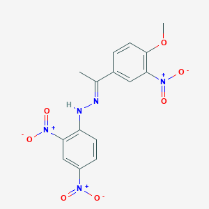 (2E)-1-(2,4-dinitrophenyl)-2-[1-(4-methoxy-3-nitrophenyl)ethylidene]hydrazine